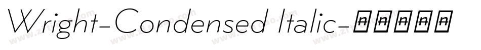 Wright-Condensed Italic字体转换